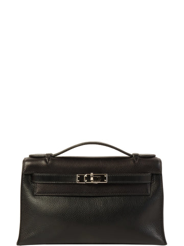 HERMES 2004 Made Pochette Kelly Black