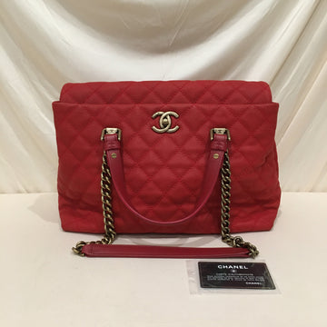 Chanel Red Caviar Portobello 2-ways Tote Sku# 76329