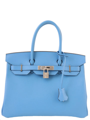 HERMES 2014 Made Birkin 30 Blue Paradise