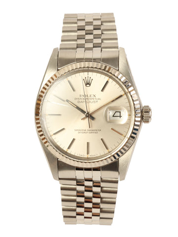 ROLEX Oyster Perpetual Date Just Silver