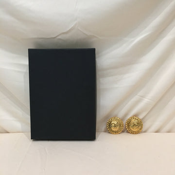Chanel Gold CC Round Clip On Earrings Sku# 71906L