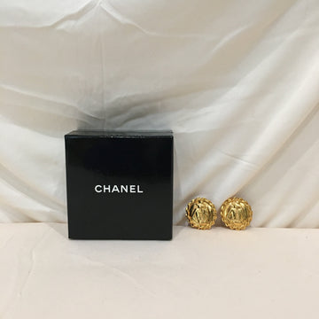 Chanel Gold Mademoiselle CC Round Clip On Earrings Sku# 71912L