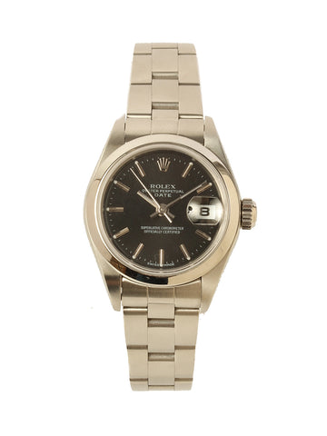 ROLEX Oyster Perpetual Date Silver/Black