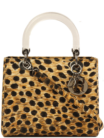 DIOR Leopard Lady  2Way Bag M Brown/Black