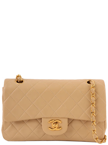 CHANEL Around 2010 Made Classic Flap Chain Bag 23Cm Beige