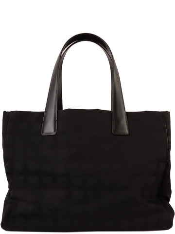 CHANEL Around 2004 Made New Travel Nylon Tote Bag Black