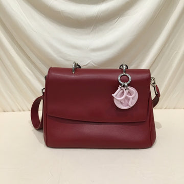 CHRISTIAN DIOR Dior Red Calfskin Be dior 2-Ways Top Handle Bag Sku# 72735