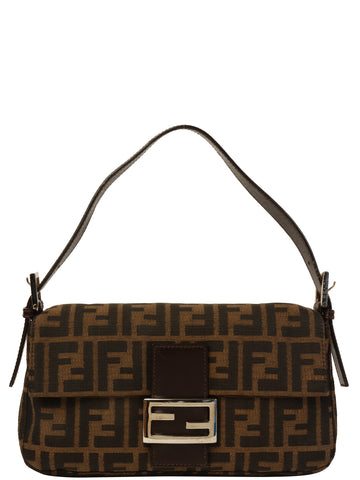 FENDI Ff Pattern Mamma Baguette Brown