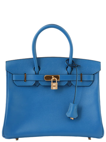 HERMES 2001 Made Birkin 30 Blue Hydra