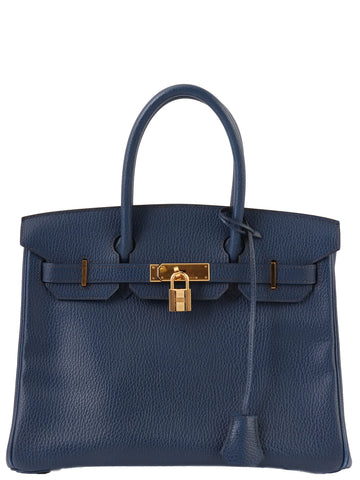 HERMES 1998 Made Birkin 30 Blue Roy