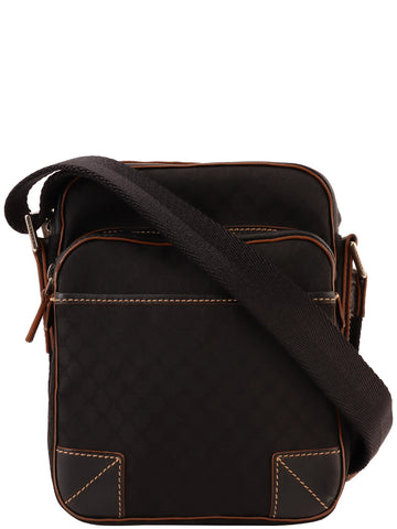 CELINE Macadam Pattern Shoulder Bag Black