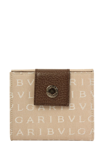 Bvlgari Logomania Wallet Beige/Brown