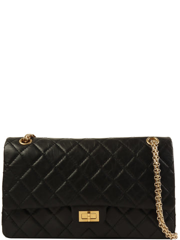 CHANEL Around 2005 Made 2.55 Chain Shoulder Bag Black