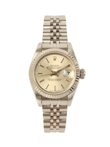 ROLEX Oyster Perpetual Date Just Silver/Champagne