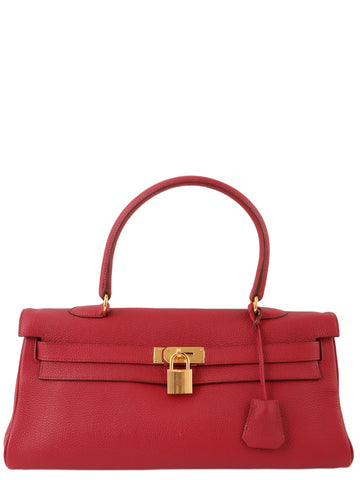 HERMES 2010 Made Shoulder Kelly 40 Rouge Grenat