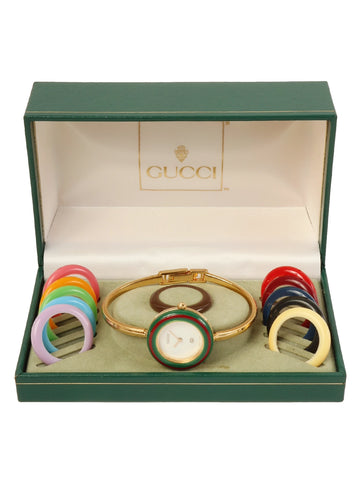 GUCCI Changeable Bezel Watch 12Colors/Gold