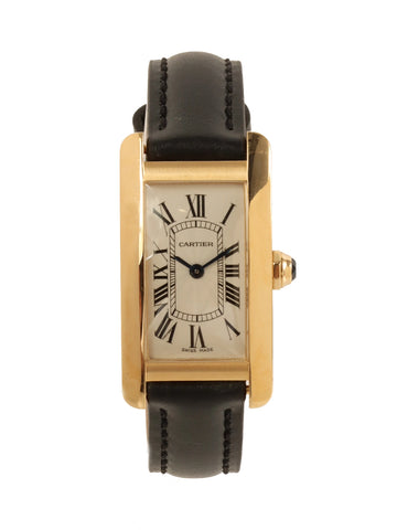 CARTIER Tank American Sm Gold/Black