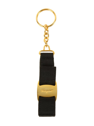 SALVATORE FERRAGAMO Vara Bow Key Charm Black/Gold