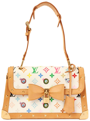 LOUIS VUITTON 2003 Made Takashi Murakami Collaborations Monogram Multi Color Sac Rabat Blanc