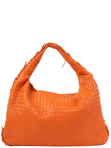 BOTTEGA VENETA Intrecciato Hobo Bag Orange