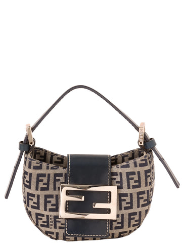 FENDI Ff Pattern Mini Mamma Baguette Navy