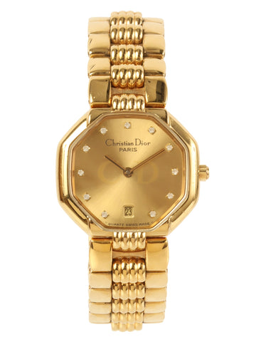 DIOR Octagon Face Watch Gold