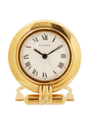 CARTIER Colisee Travel Clock Gold