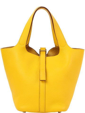 HERMES 2003 Made Picotin Pm Jaune