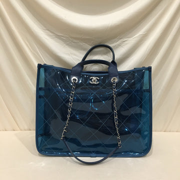 Chanel Blue PVC Splash COCO Shopping Tote Sku# 73361