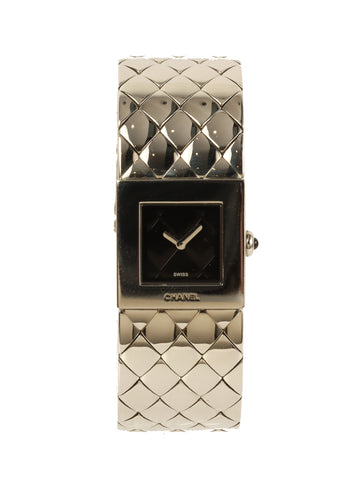 CHANEL Matelasse Watch Silver