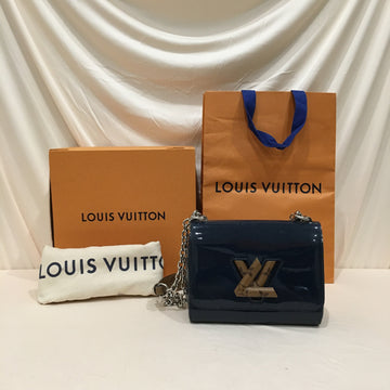 Louis Vuitton Blue Vernis Twist PM Shoulder Bag Sku# 73417L