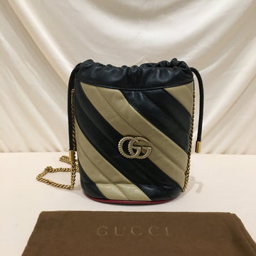 Gucci GG Marmont Torchon Mini Bucket Crossbody Bag Sku# 73436