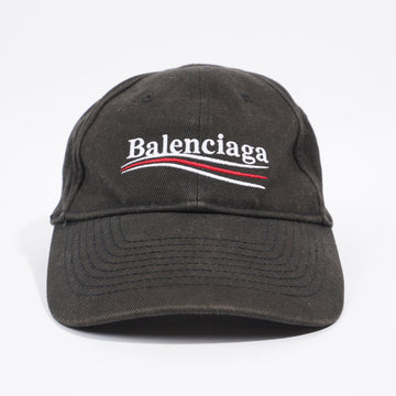 Balenciaga Logo Cap Black Canvas Large