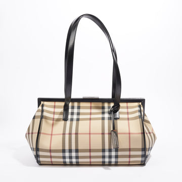 Burberry Handbag Check Canvas