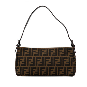 FENDI Zucchino Canvas Pochette Shoulder Bag