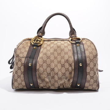 Gucci Boston Bag Beige Canvas