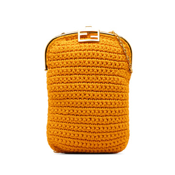 FENDI Crochet Baguette Phone Bag