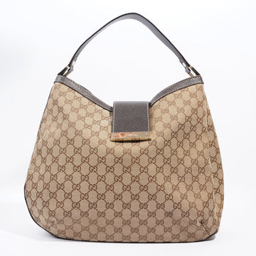 Gucci GG Tote Beige And Ebony GG Supreme Canvas