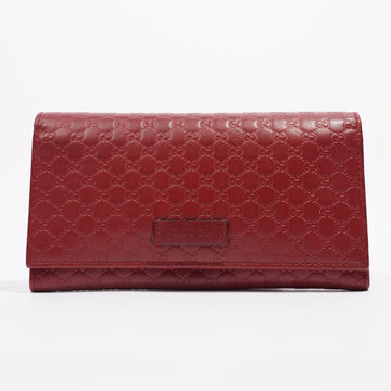 Gucci Microguccissima Continental Red / Burgandy Leather