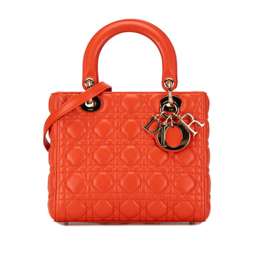 DIORMedium Lambskin Cannage Lady  Satchel