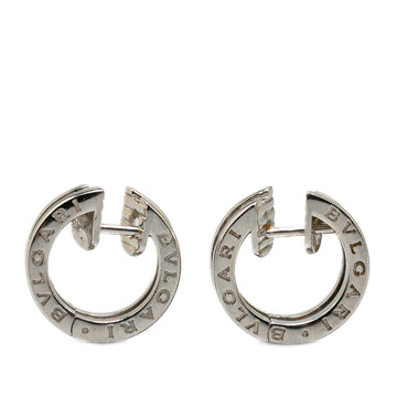 BVLGARI 18K White Gold B.Zero1 Hoop Earrings