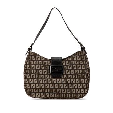 FENDI Zucchino Canvas Shoulder Bag