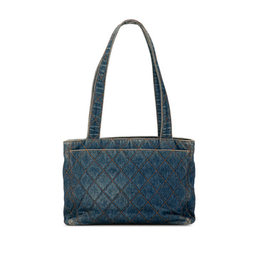 CHANEL Quilted Denim Tote Tote Bag