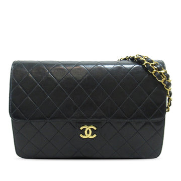 CHANEL CC Quilted Lambskin Single Flap Crossbody Bag