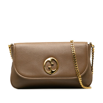 GUCCI Medium Leather 1973 Chain Shoulder Bag