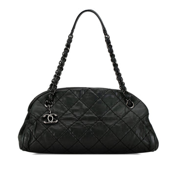 CHANEL Medium Iridescent Calfskin Just Mademoiselle Bowling Bag