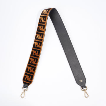 Fendi Zucca Bag Strap Brown / Black Velvet