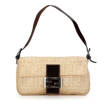 FENDI Mini Zucca Canvas Baguette