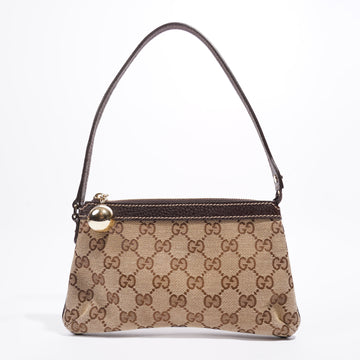 Gucci GG Ball Charm Mini Brown And Beige GG Supreme Canvas