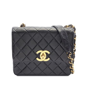 CHANEL Quilted Lambskin XL Square Flap Crossbody Bag